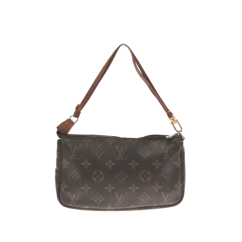 Louis Vuitton Pochette Accessoire Canvas Monogram Handbag Brown - Picture 1 of 12